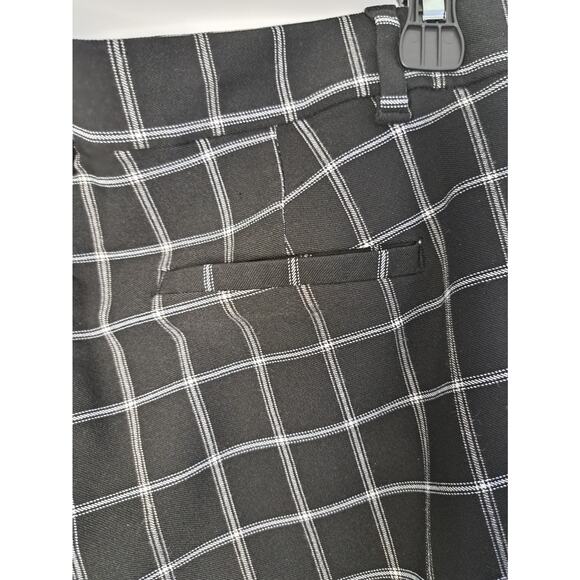 GAP Womens Slacks Size 10 Black White Grid Emo Whimsygoth Punk Glam - Picture 4 of 9